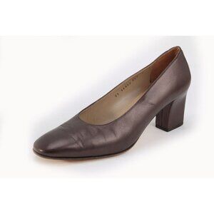 Salvatore Ferragamo Italy Bronze Women's Shoes Heel Pump USA Sz 9 B
